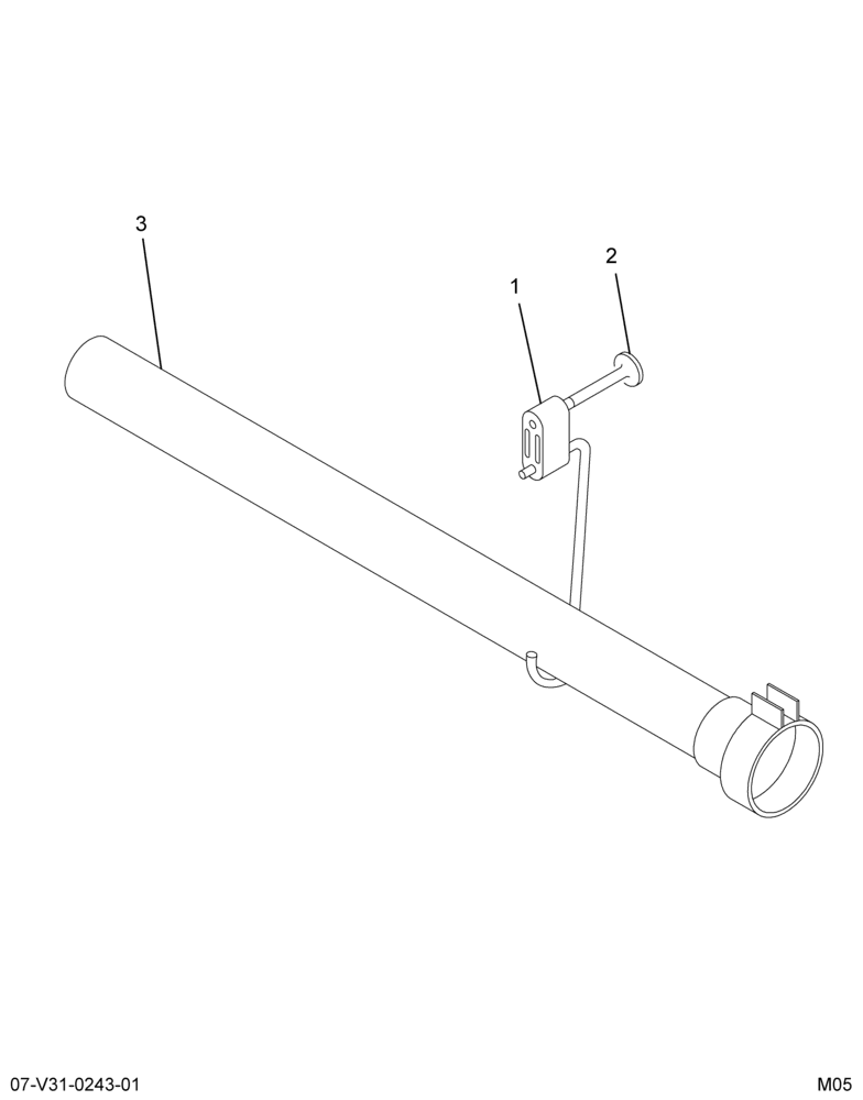 ..PIPE,EXHAUST, FOR MUFFLER 60" (Intl. 3616904C91)