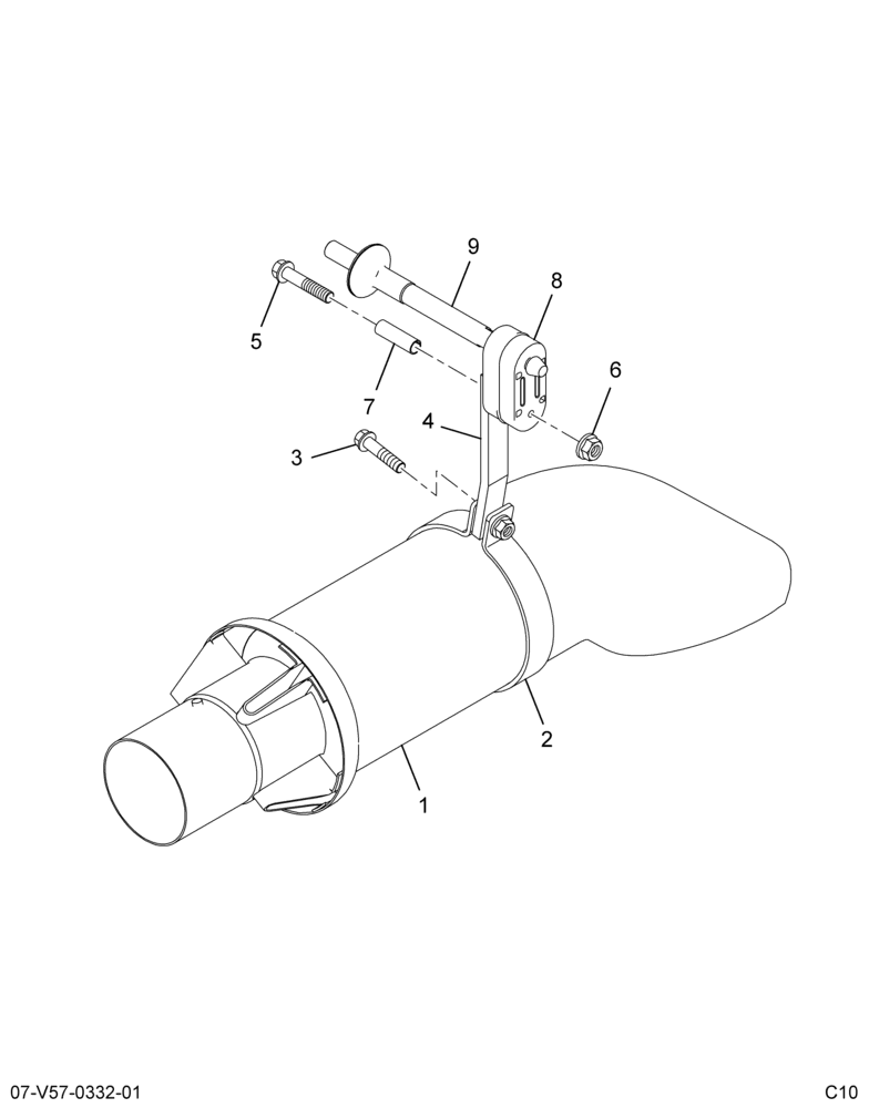 ..PIPE,EXHAUST, TCD ASSY (Intl. 3849361C92)