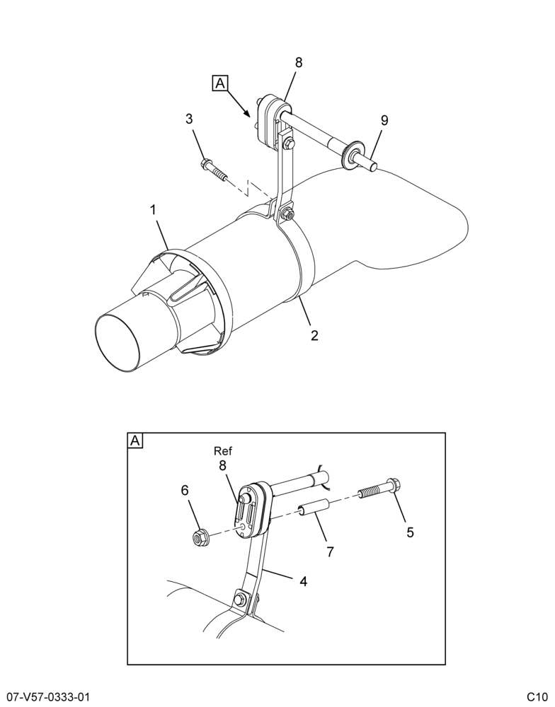 ..PIPE,EXHAUST, TCD ASSY (Intl. 3849561C92)
