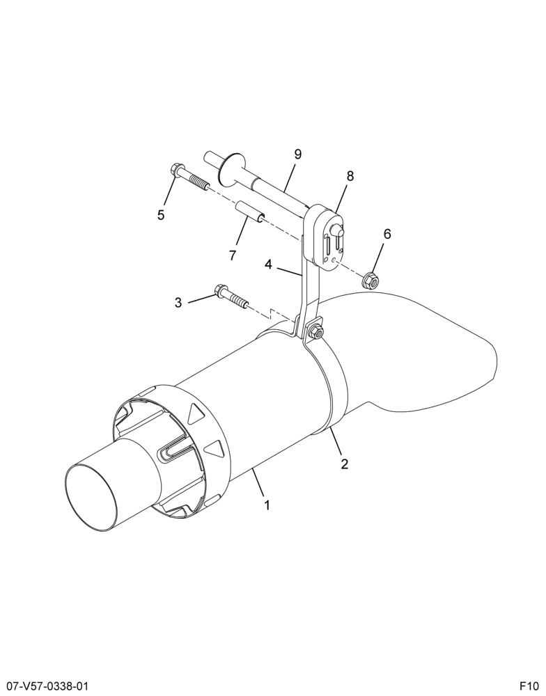 ..PIPE EXHAUST  TCD ASSY (Intl. 3849361C93)