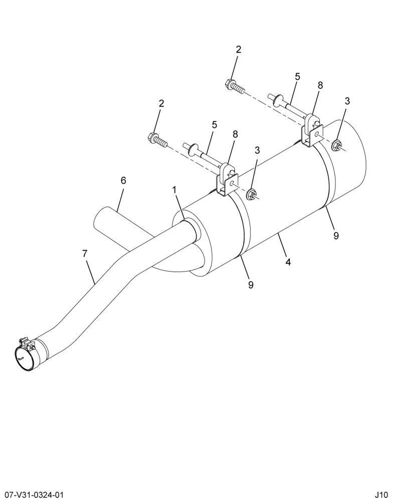 ..MUFFLER,ASM EXHAUST (Eng. 4C4O-5230-LA)