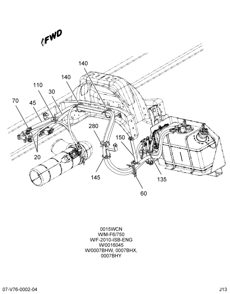 EXH SYSTEM EFFECTS; COOLANT LINES FOR SCR 6/6