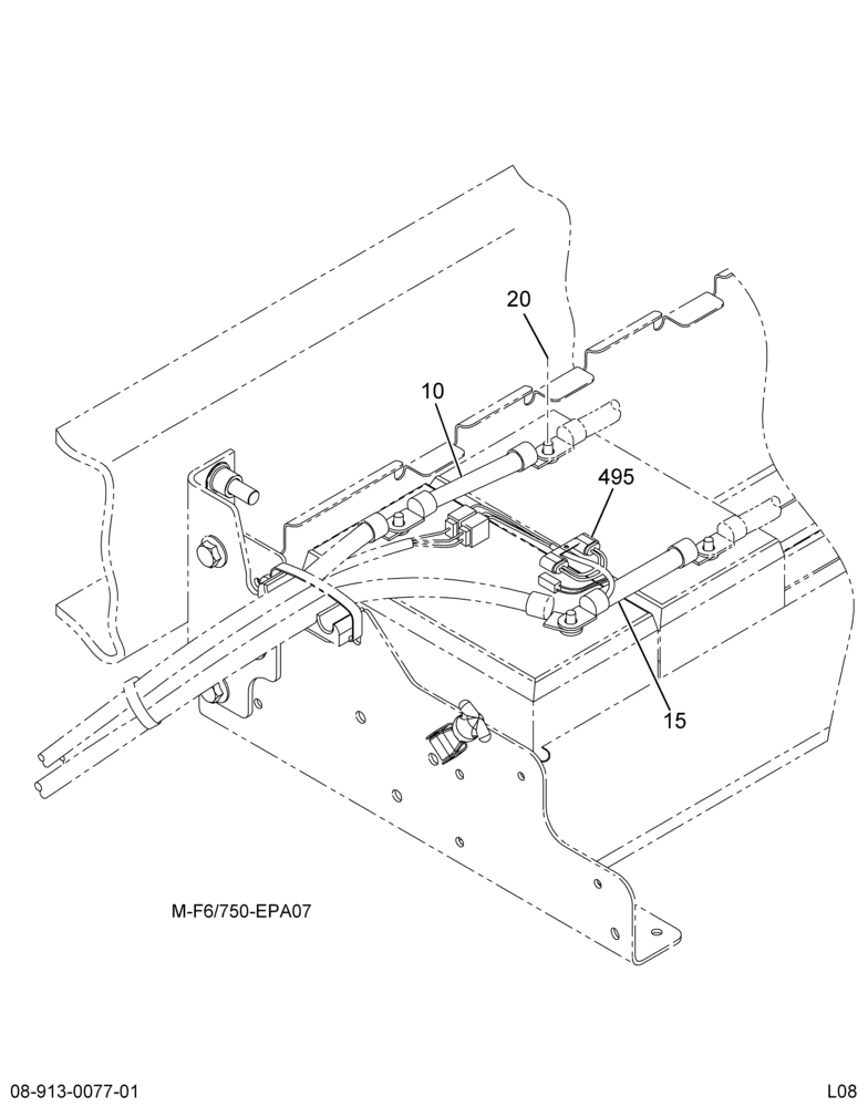 BATT CABLE INTERCONNECT INSTL; 2 BATT SYSTEM, 3/8 STUD