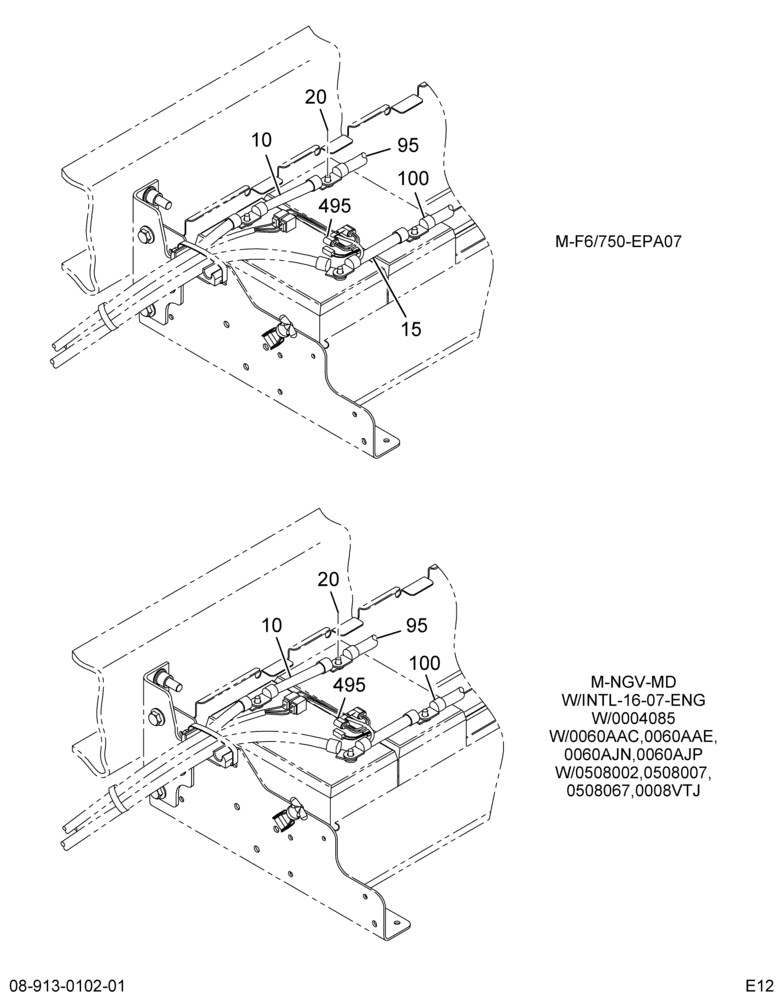BATT CABLE INTERCONNECT INSTL; 3-BATT SYSTEM