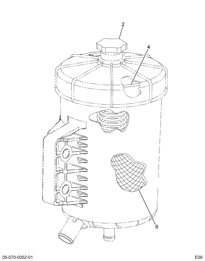 ..RESERVOIR POWER STRG PUMP (9C4Z-3A697-A)