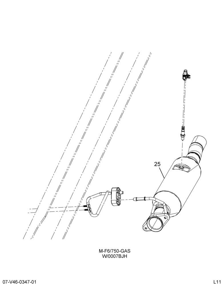 INTMD EXH PIPE INSTL; Y PIPE, W/FORD GAS ENGINE 2/2
