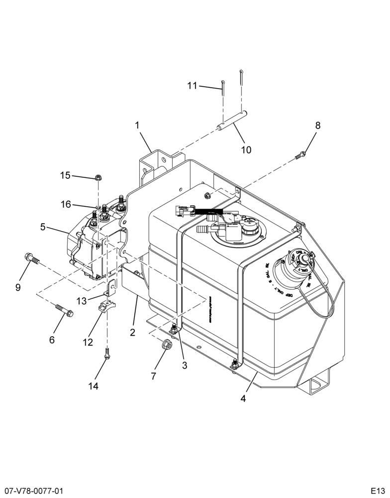 ..TANK , DEF 5GAL ASSY (Intl. 3978330C93)