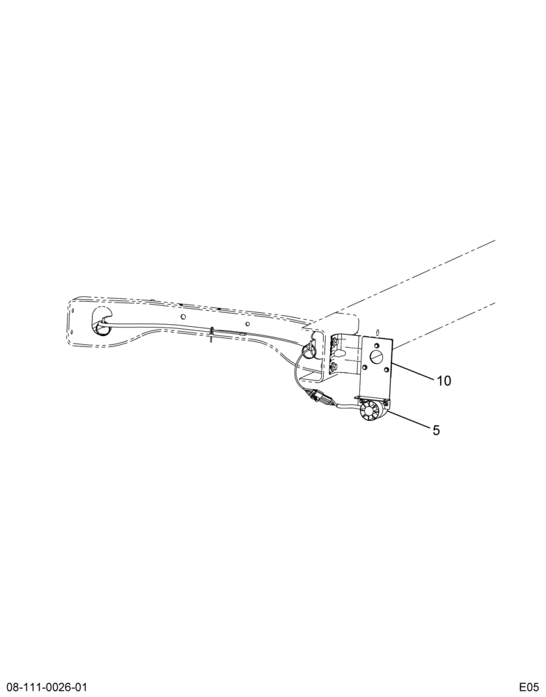 BACK-UP ALARM WIRING INSTL; OMIT TAIL LIGHTS