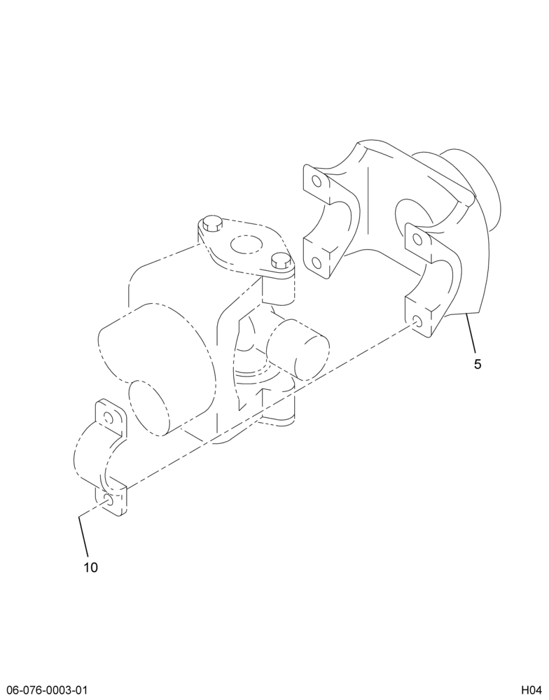 XMSN OUTPUT YOKE; U-JOINT STRAP & BOLT KIT