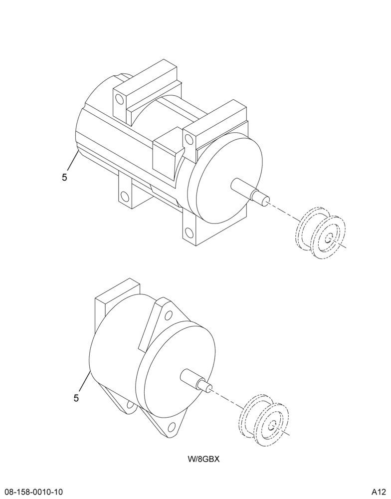 ALTERNATOR INSTL; PAD MOUNT