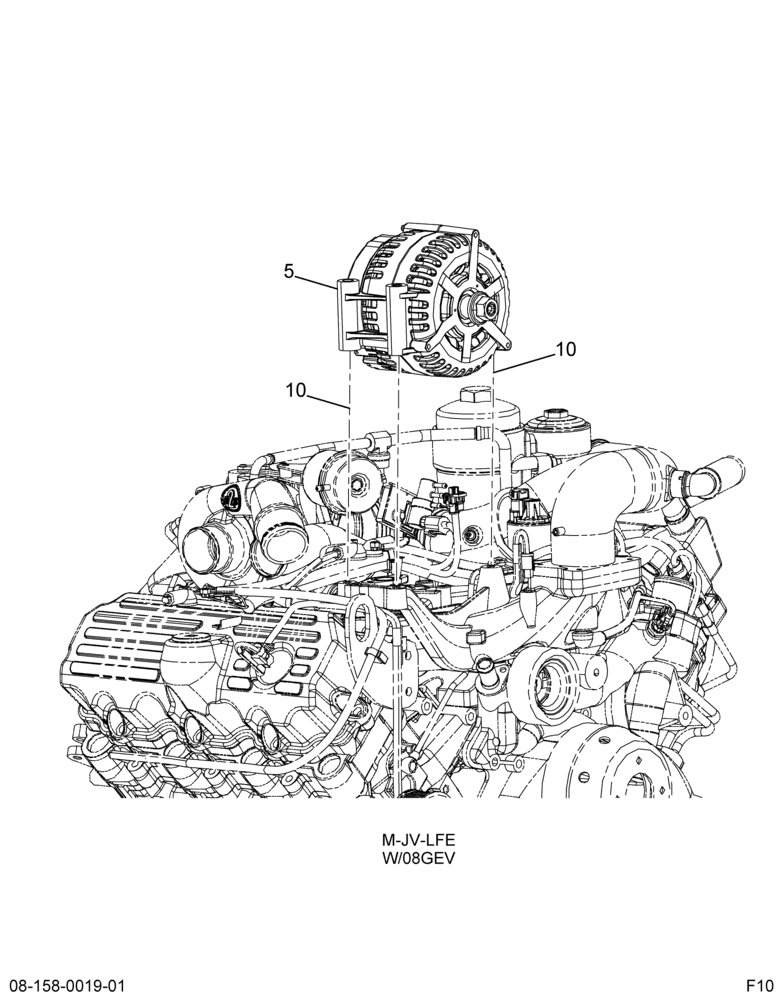 ALTERNATOR INSTL; 12V