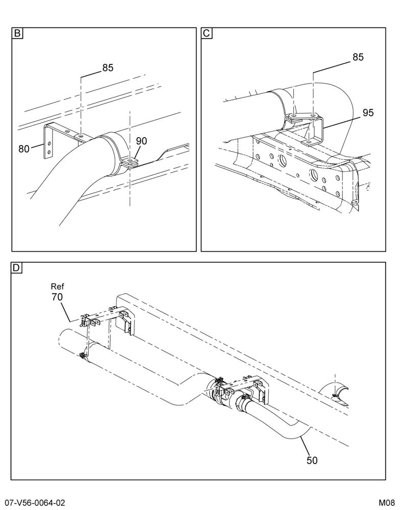 EXH SYSTEM INSTL; HORIZONTAL INTERMEDIATE TAILPIPE, EOF 2/2