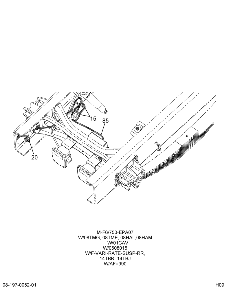 TRAILER SOCKET WIRING INSTL; REAR 3/3