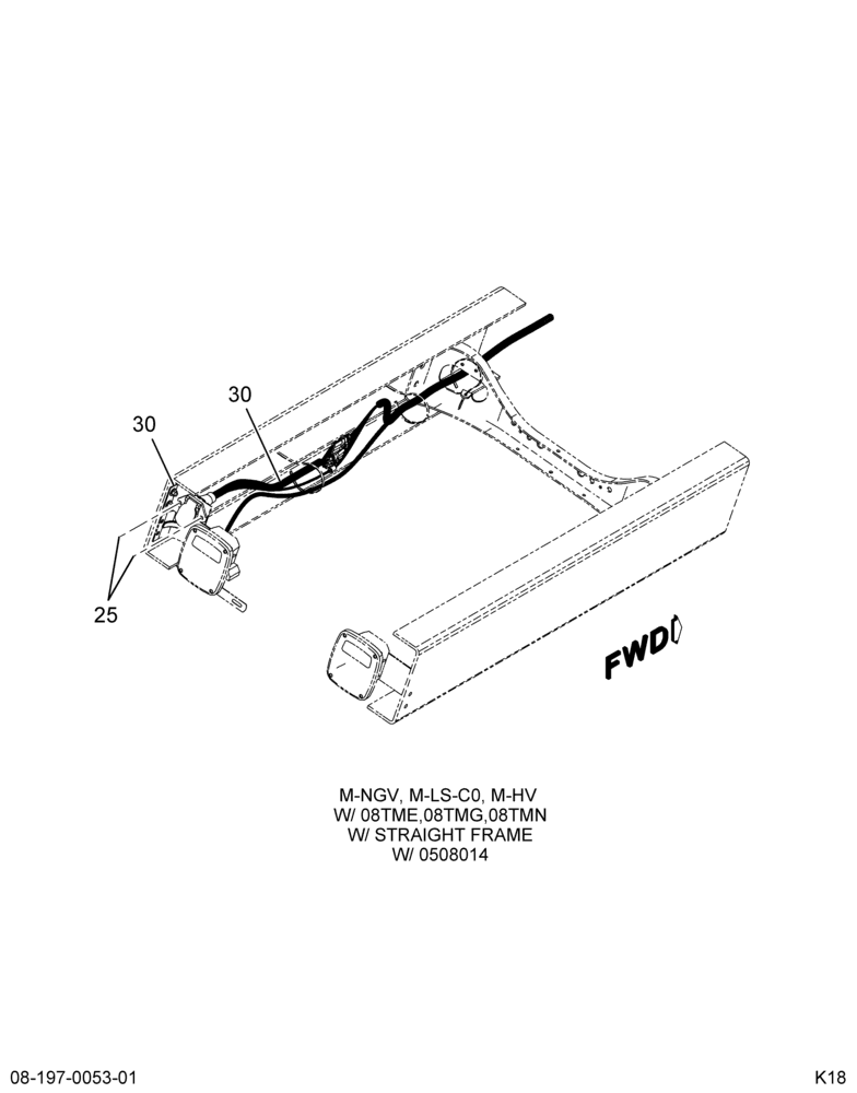 TRAILER SOCKET WIRING INSTL; REAR 3/3