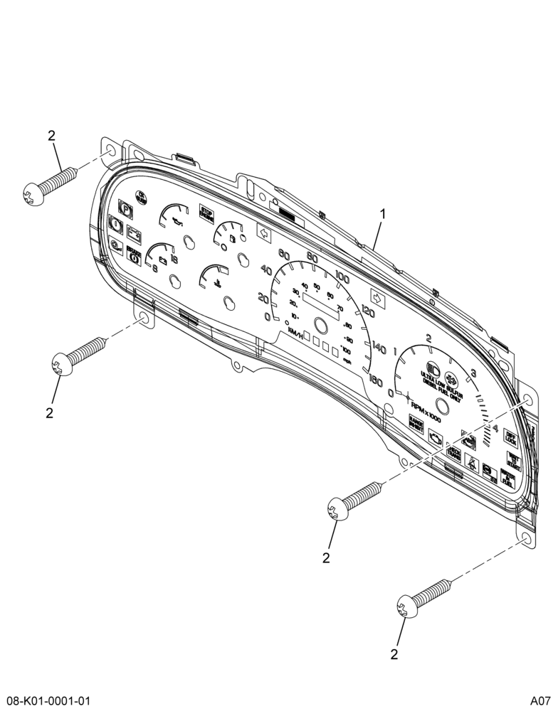 ..IP, ENGLISH C7 GAUGE CLUSTE (Intl. 3808696F91)
