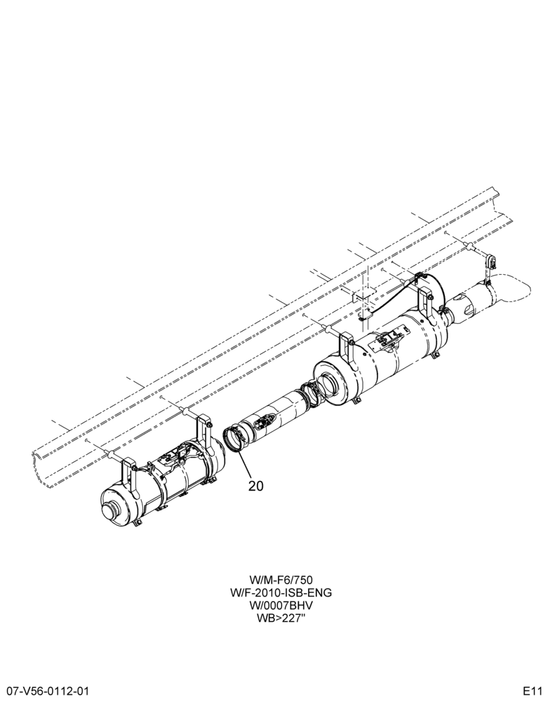 EXH SYSTEM INSTL; HORIZONTAL INTERMEDIATE TAILPIPE 2/2