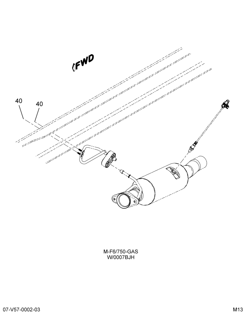 EXH PIPE & DIFFUSER INSTL; HORIZ TAILPIPE 3/3