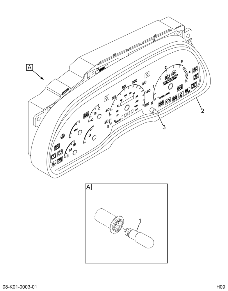 ....CLUSTER INSTRUMENT  C7 METRIC (8C4Z-10849-BA)
