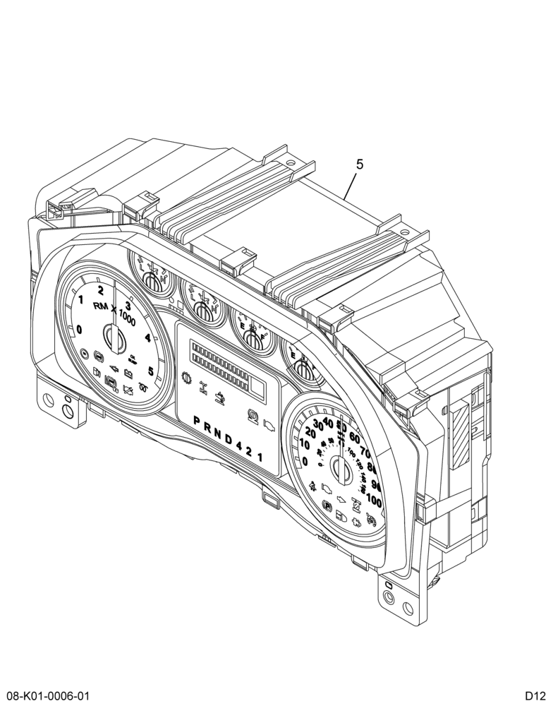 INSTRUMENT PANEL; CLUSTER/GUAGE (ABR #1)