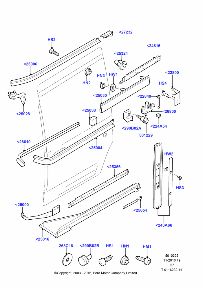 25 - Track - Sliding Side Load Door; 20/MAY/2002