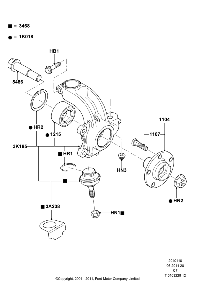 10 - Front Knuckle and Hub; 20/MAY/2002