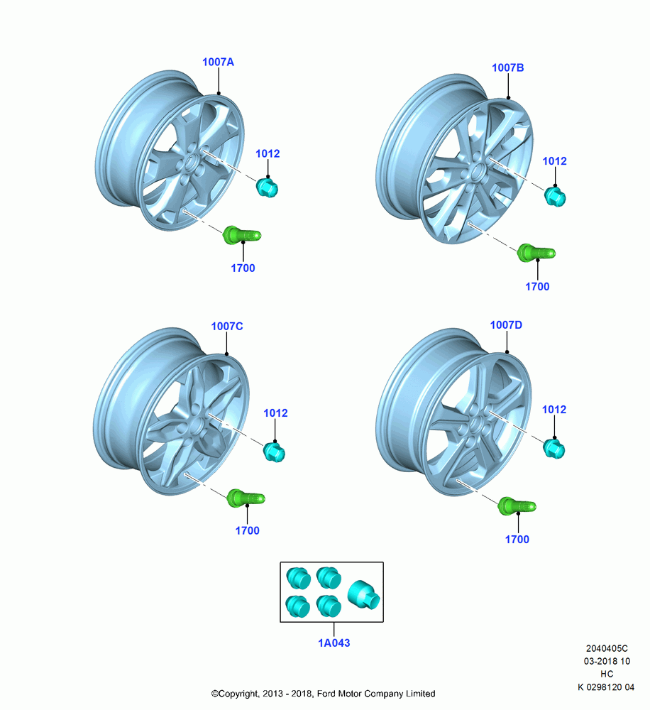 05C - Wheels, 6.5 x 16" Alloy Wheel - Titanium, 17" Alloy Wheel Style 2, (+)"CDN/PR/USA", 6.5 X 16 Alloy Style C, 17" X 6.5 10-Spoke Alloy Whl, 6.5 X 16" Alloy Wheel 5 Spoke; 30/SEP/2013