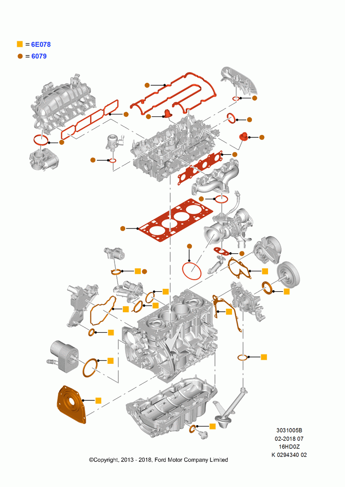 05B - Engine Gasket Kits, 1.6L EcoBoost SCTi 160/182PS-Sigma, (+)"CDN/PR/USA"; 04/NOV/2013