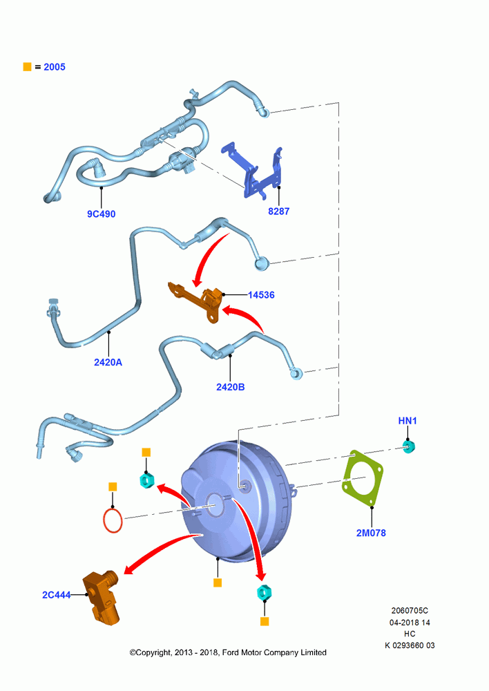 05C - Brake Booster, (+)"CDN/PR/USA"; 30/SEP/2013