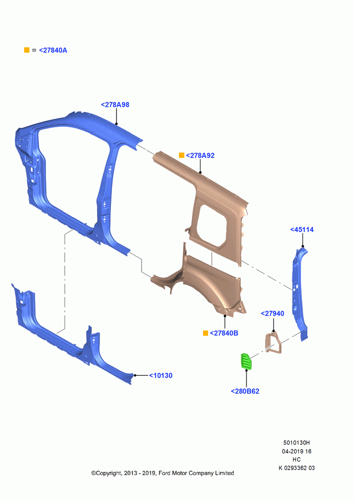 30H - Side Panels - Outer, (+)"CDN/PR/USA", All LWB Body Style, Sliding Door Side; 30/SEP/2013