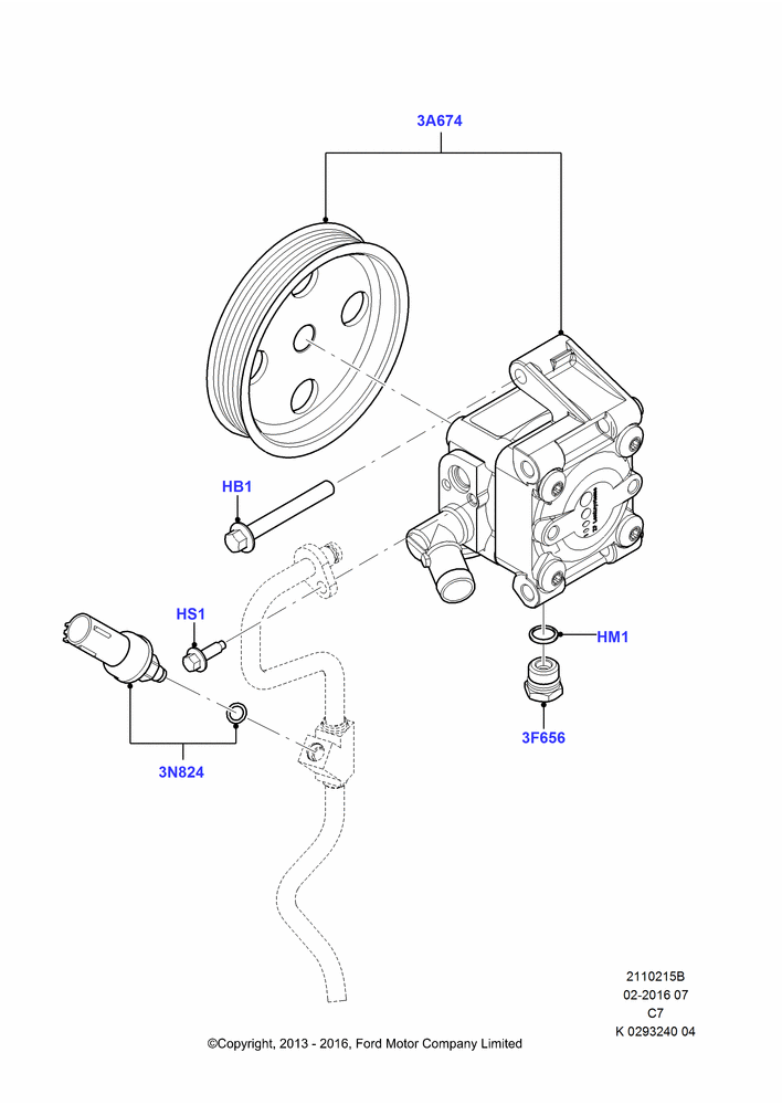 15B - Power Steering Pump Mounting, (+)"CDN/PR/USA"; 01/APR/2009