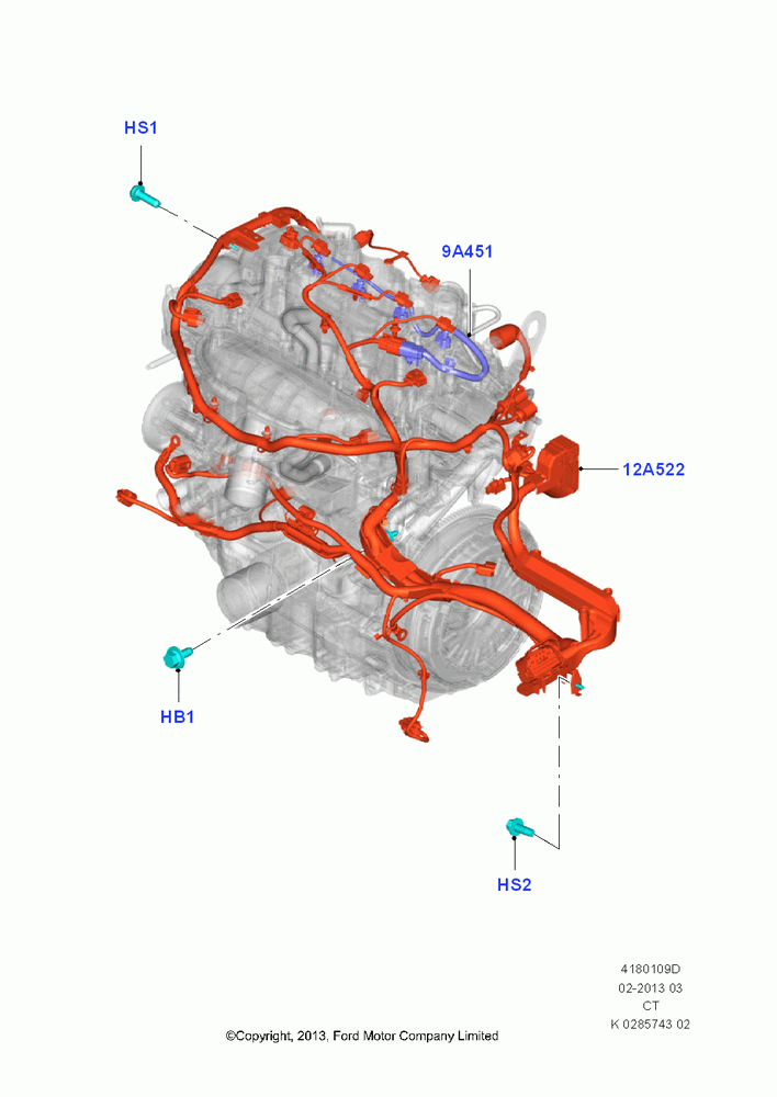 09D - Wiring - Engine And Transmission, 1.6L EcoBoost SCTi 160/182PS-Sigma; 24/JUN/2013-01/AUG/2019
