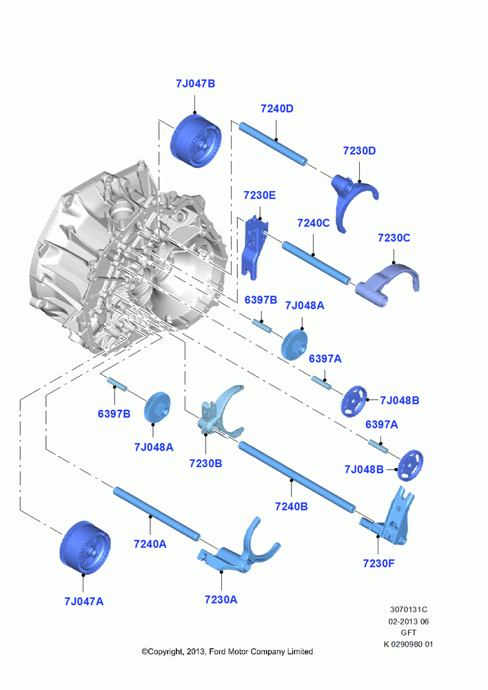 Selector Forks, 6 Speed Auto Trans GFT DPS6