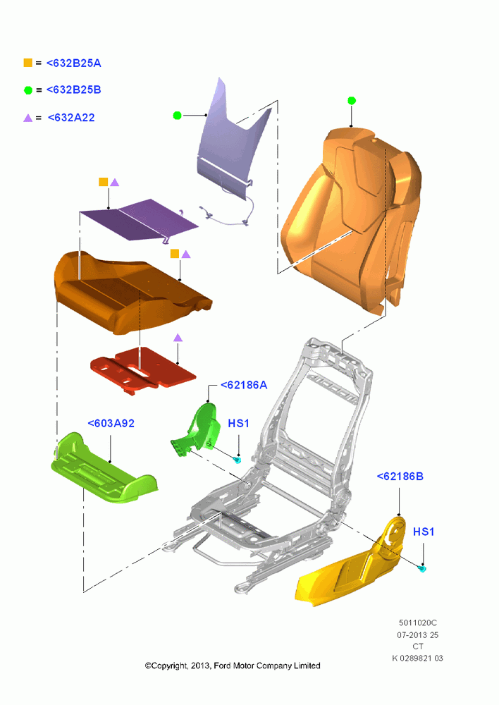 20C - Front Seat Pads/Valances & Heating, With Recaro Front Seat; 24/JUN/2013-01/AUG/2019