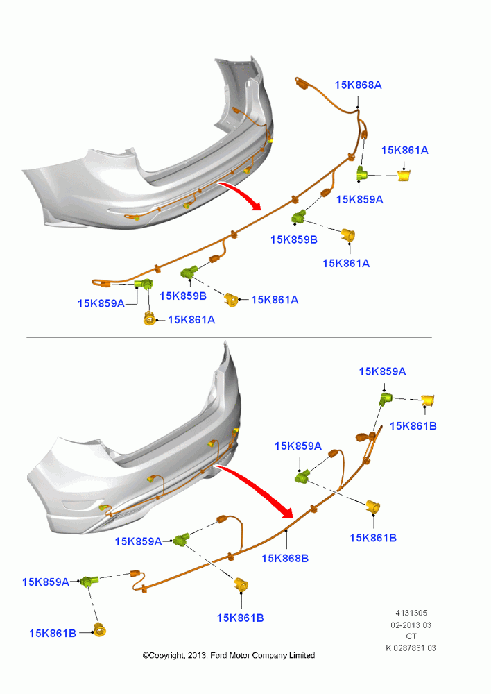 05 - Parking Distance Control, High Version - Car, With Rear Parking Aid; 29/APR/2013-01/AUG/2019