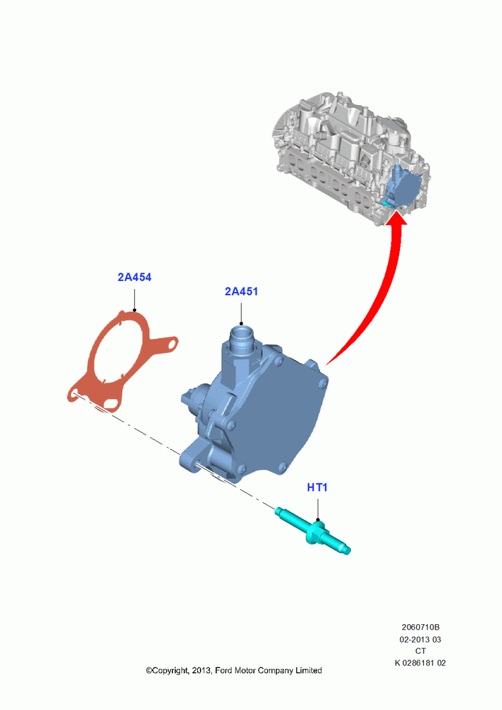 10B - Vacuum Pump, 1.6L EcoBoost SCTi 160/182PS-Sigma; 24/JUN/2013-01/AUG/2019