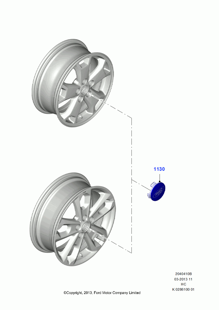 10B - Wheel Ornamentation, 17" Alloy Wheel Style 2, 17" X 6.5 10-Spoke Alloy Whl, 6.5 X 16" Alloy Wheel 5 Spoke; 30/SEP/2013