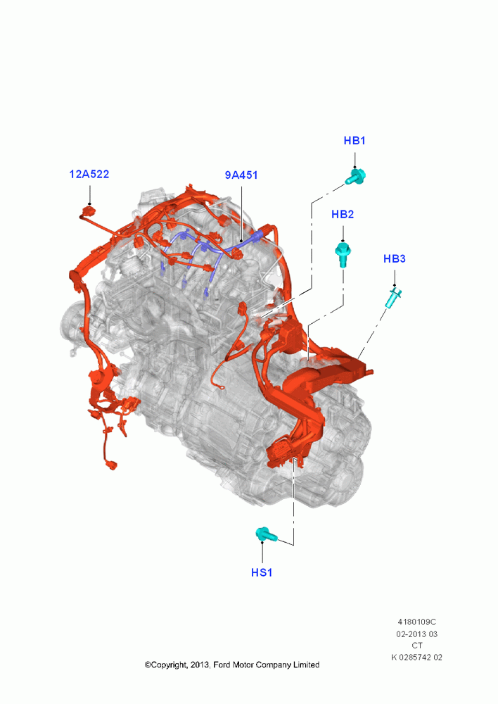 09C - Wiring - Engine And Transmission, 1.0L EcoBoost 120PS/125PS/140PS; 14/OCT/2013-01/AUG/2019