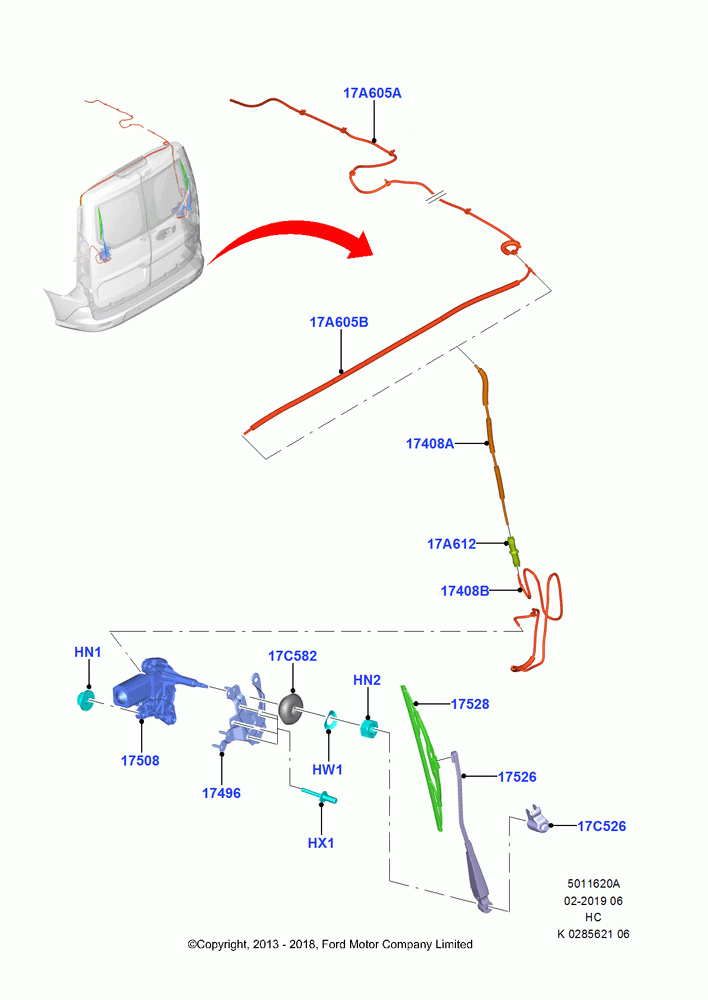 20A - Rear Window Wiper and Washer, With Hinged Rear Loading Doors; 30/SEP/2013