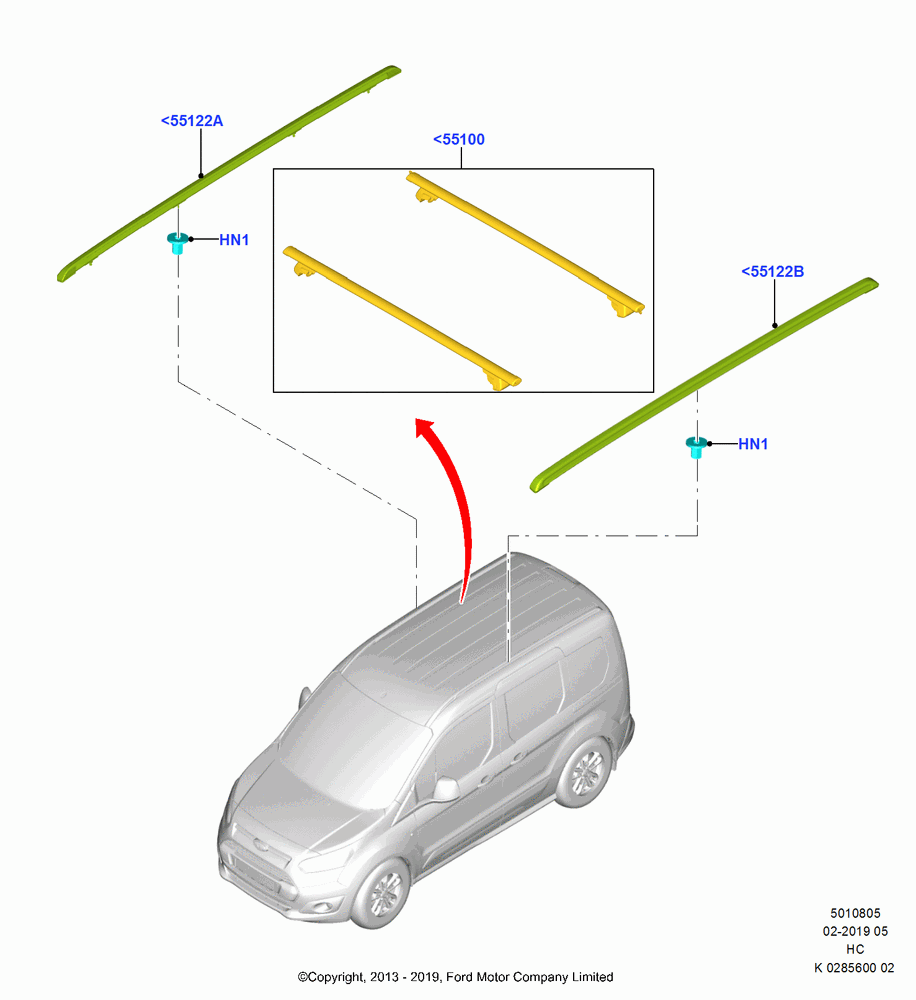 05 - Roof Rack Systems, With Integrated Roof Rack, With Roof Rails; 30/SEP/2013