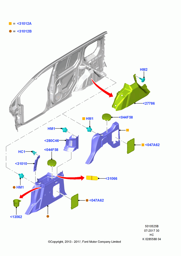 25B - Side Trim, All Kombi; 30/SEP/2013