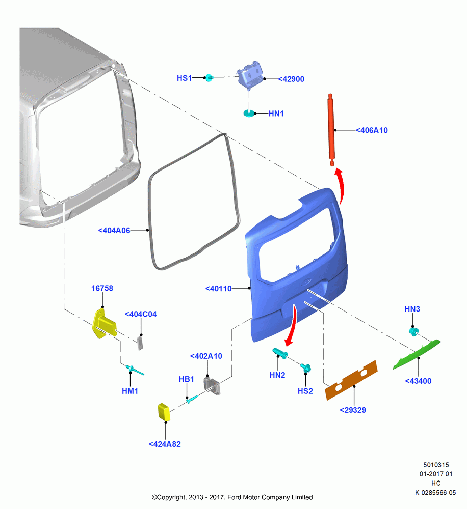 15 - Luggage Compartment Door, With Liftgate Rear Loading Door; 30/SEP/2013