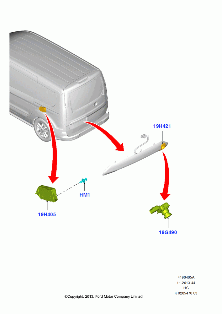 05A - Camera Equipment, Rear View Camera-Fixed, Rr View Camera W/Mirror Display; 30/SEP/2013
