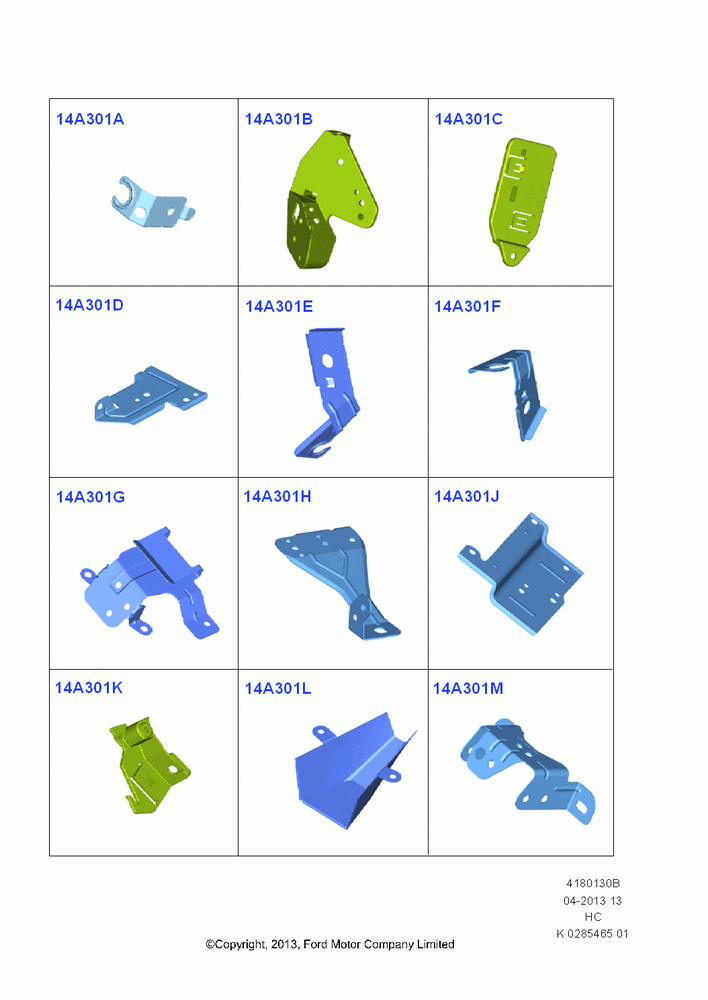 30B - Mountings - Modules, Sensors,Relays, (+)"CDN/PR/USA"; 30/SEP/2013