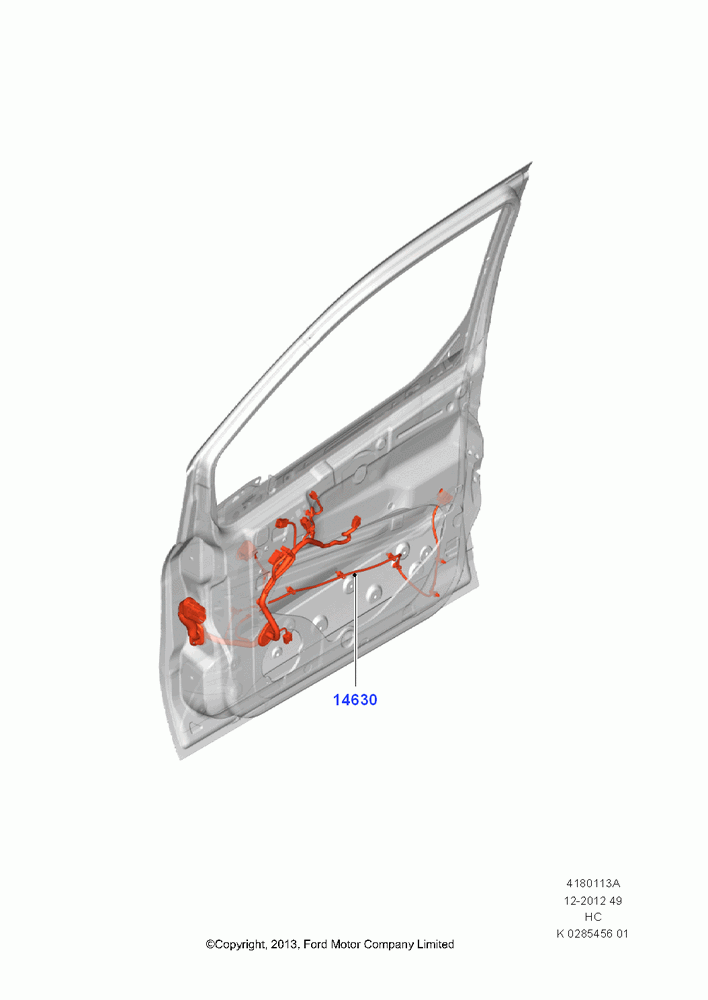 13A - Wiring - Body Closures, Front Doors; 30/SEP/2013-28/MAY/2018