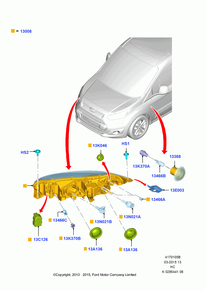05B - Headlamps and Front Flasher Lamps, (+)"CDN/PR/USA"; 30/SEP/2013-28/MAY/2018