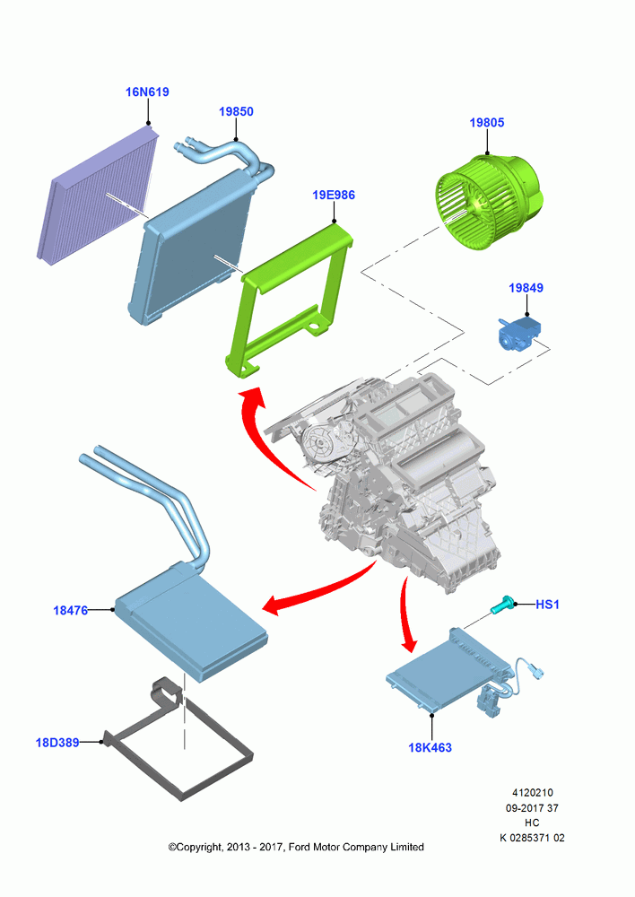 10 - Heater/Air Cond.Internal Components; 30/SEP/2013