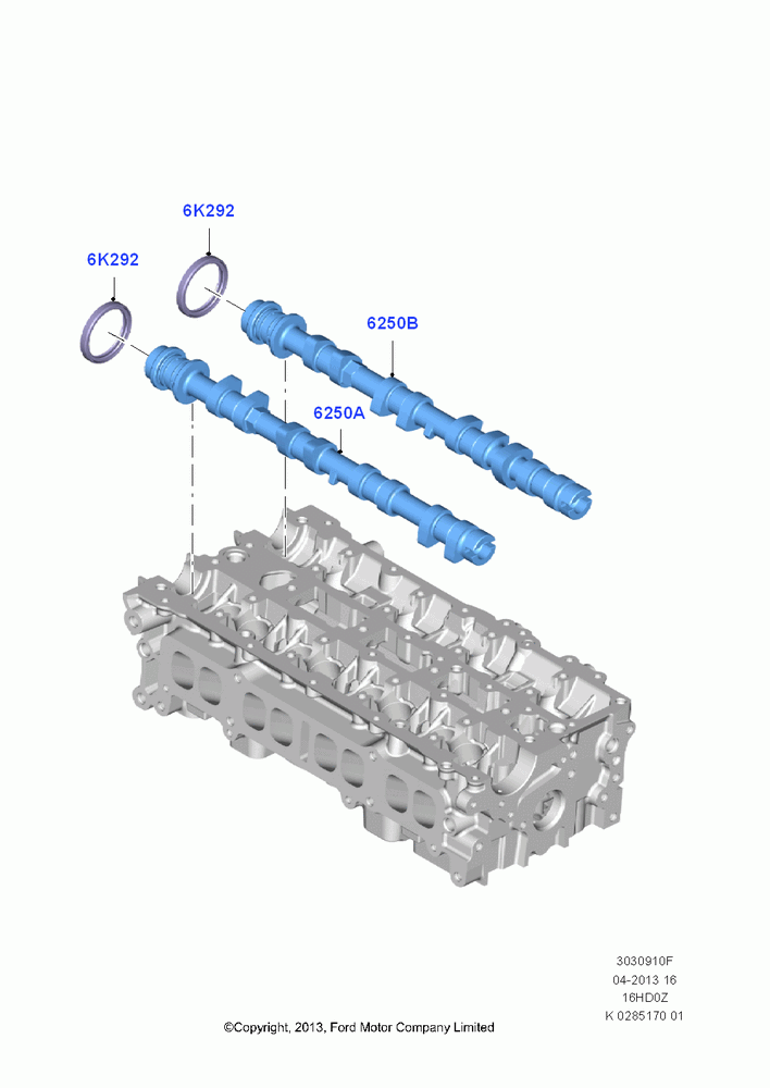 10F - Camshaft, 1.6L EcoBoost SCTi 160/182PS-Sigma, (+)"CDN/PR/USA"; 04/NOV/2013