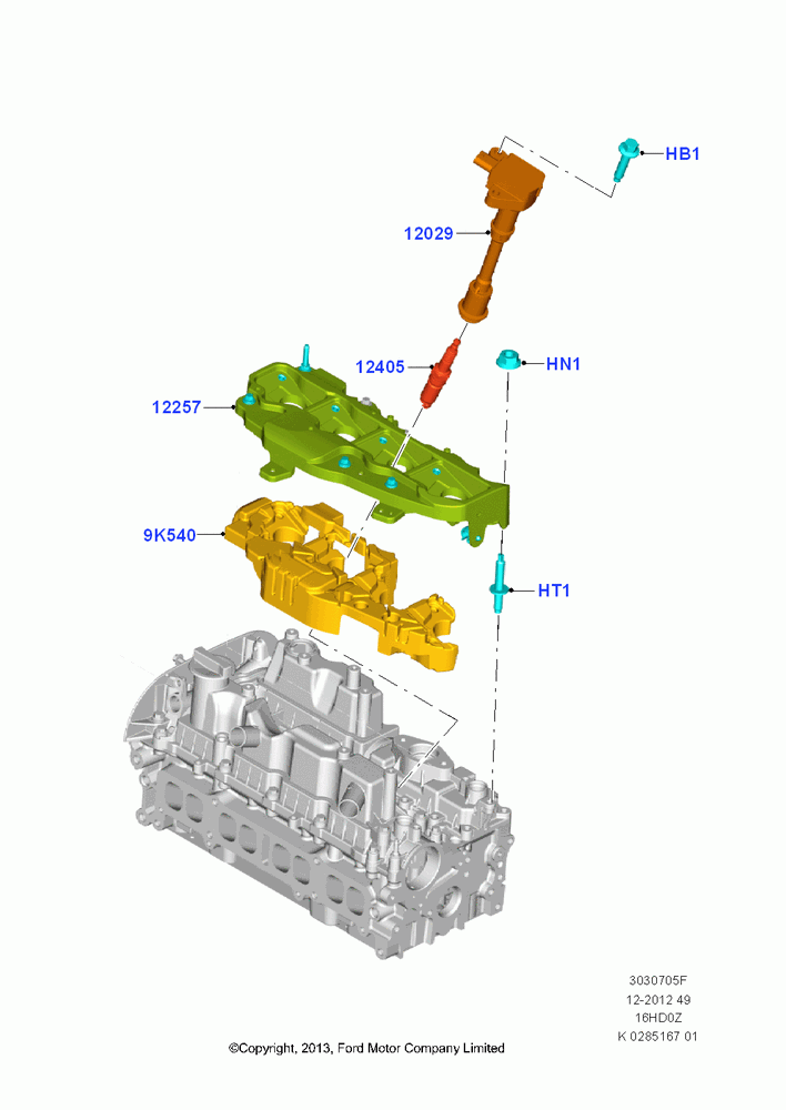 05F - Ignition Coil and Wires/Spark Plugs, 1.6L EcoBoost SCTi 160/182PS-Sigma, (+)"CDN/PR/USA"; 04/NOV/2013