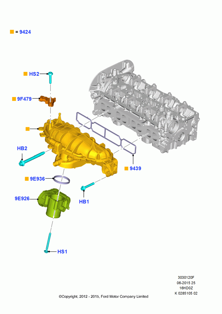 20F - Intake Manifold, 1.6L EcoBoost SCTi 160/182PS-Sigma, (+)"CDN/PR/USA"; 04/NOV/2013