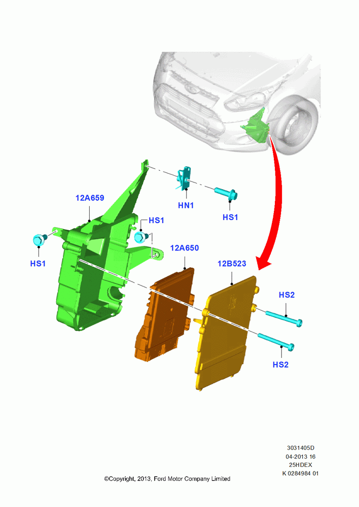 05D - Engine Modules and Sensors, 2.5L Duratec (110kW/150PS), (+)"CDN/PR/USA"; 30/SEP/2013